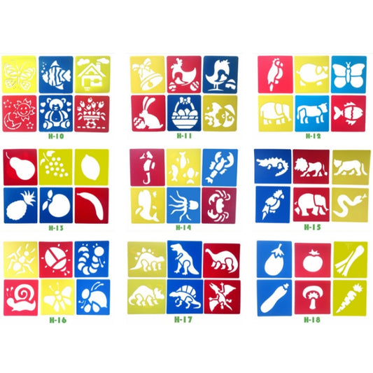 Children DIY Drawing Stencil Colorful Hollow Copy Board(H-10) by bashfashion