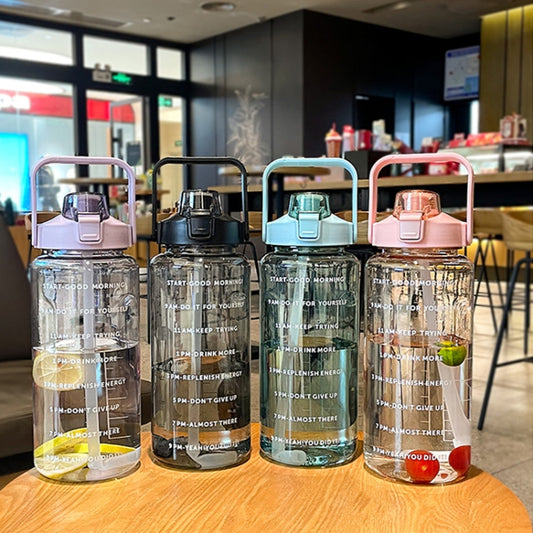 GYBL4503 2000ml Large-capacity Outdoor Sports Water Bottle with Straw, Spec: Blue by bashfashion