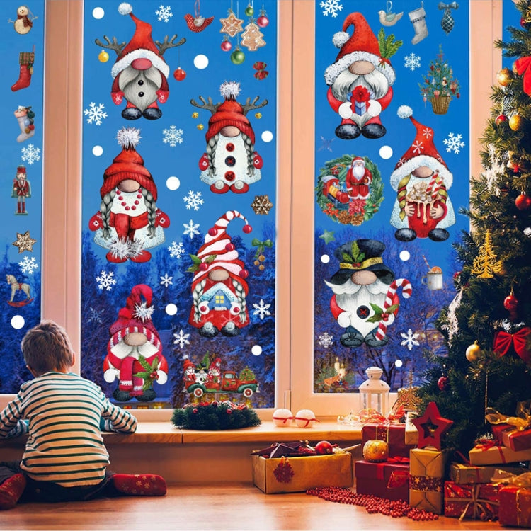 Christmas Static Glass Window Decoration Background Decorative Stickers(Snowman) by bashfashion