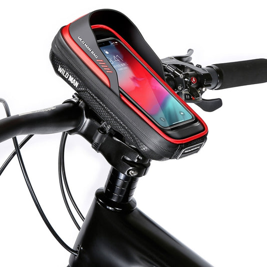 WILD MAN ES16 0.5L EVA Hard Shell Waterproof Touch Screen Bicycle Handlebar Bag(Red) by WILD MAN