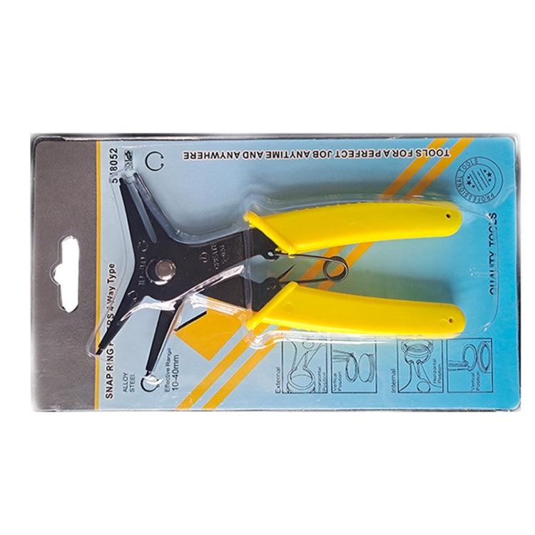 RUICHI 2 In 1 Multi-Function Clamp Spring Retainer Pliers(Yellow) by RUICHI