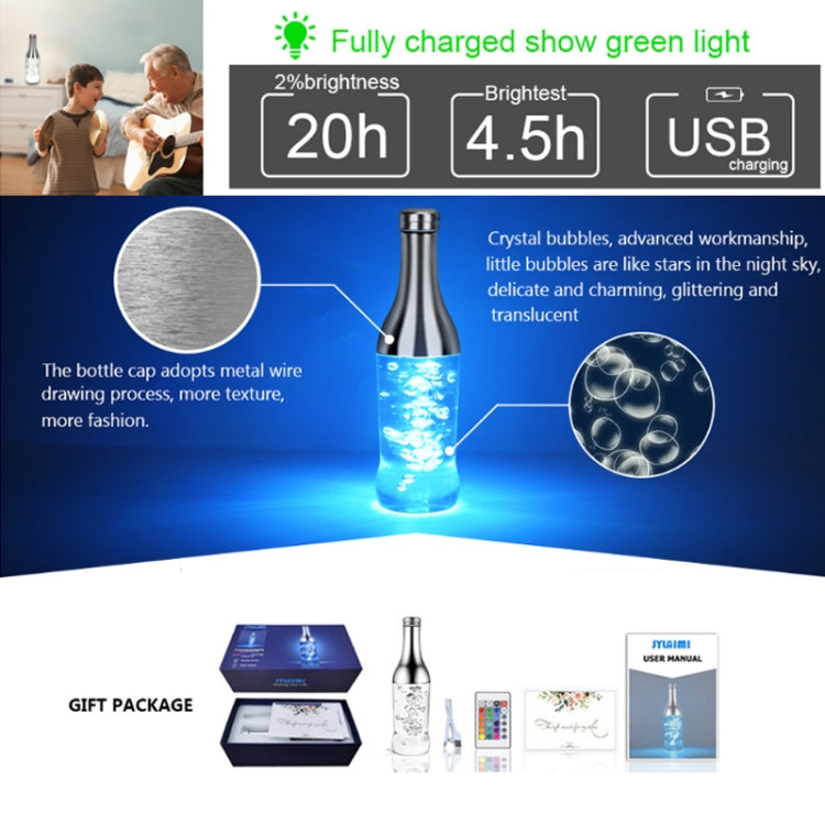 3W LED Wine Bottle Light Dazzling Night Light Decorative Night Light(RGB) by bashfashion