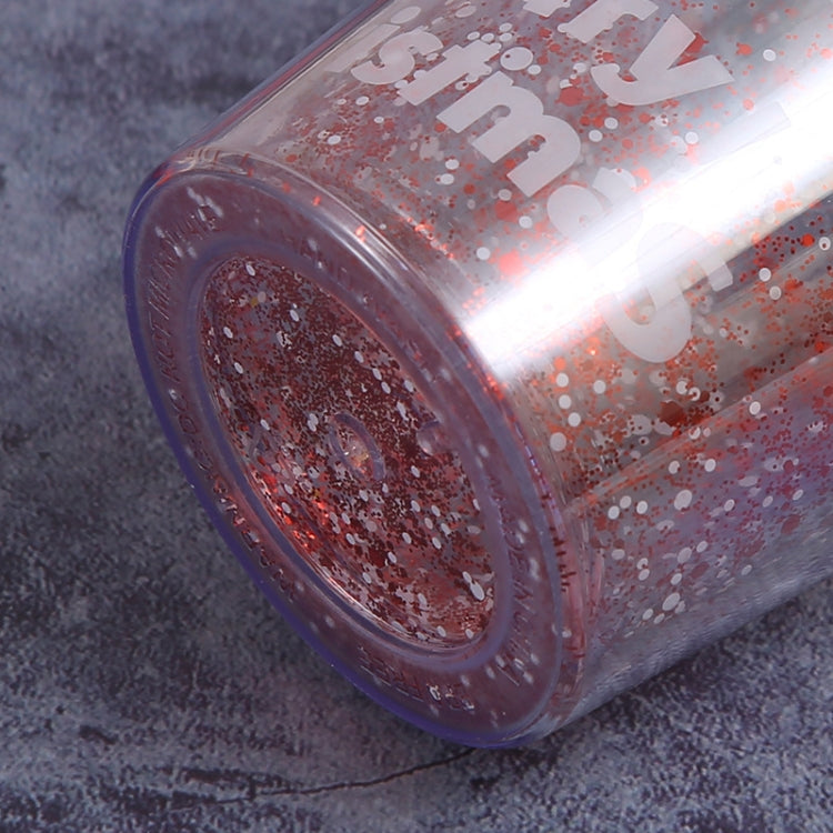 500ml Santa Claus Cartoon Portable Plastic Cup Double Micro Landscape Juice Cup(Style 1) by bashfashion