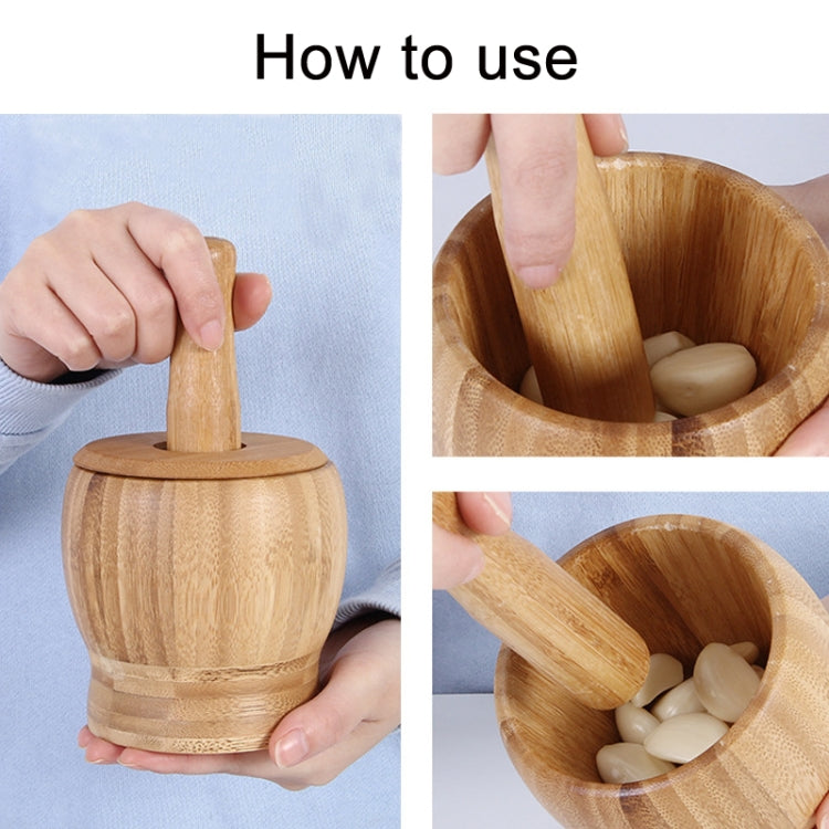 Kitchen Bamboo Garlic Pounder Food Stirrer Without Lid(Medium) by bashfashion