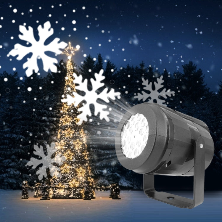 KD-1001 LED Rotatable Christmas Decoration Snowflake Projector Light, Specification: UK Plug by bashfashion