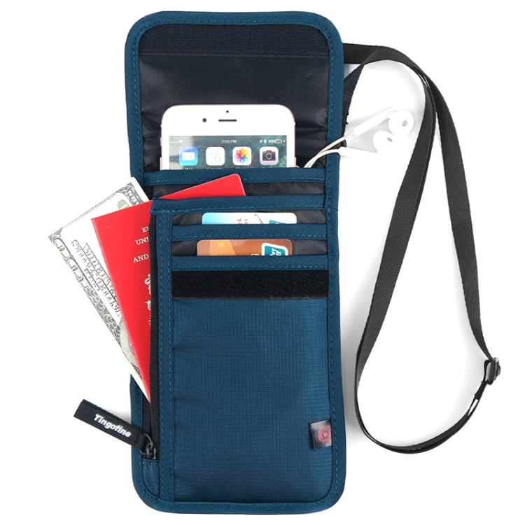 Tingofine YT5 Multifunctional Travel Passport RFID Anti-theft Document Bag Waterproof Passport Holder(Black) by bashfashion