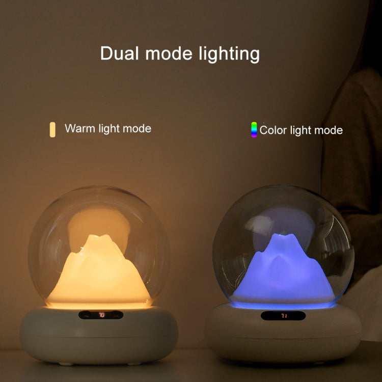 Rechargeable Moutain View Double Spray Aromatherapy Difusor Humidifier With Colorful Light(White) by bashfashion