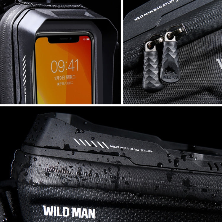 WILD MAN XT2 1L Bicycle EVA Hard Shell Waterproof Phone Touch Screen Beam Bag(Solar Pattern) by WILD MAN