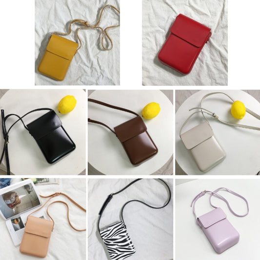 Fashion Versatile Vertical Models Single Shoulder Crossbody Mobile Phone Bag, Color: Apricot by bashfashion