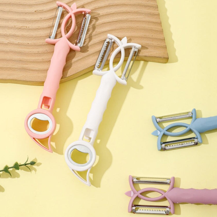 3 PCS 7 In 1 Multifunctional Peeling Bottle Opener Peeler Grater Can Opener(Purple) by bashfashion