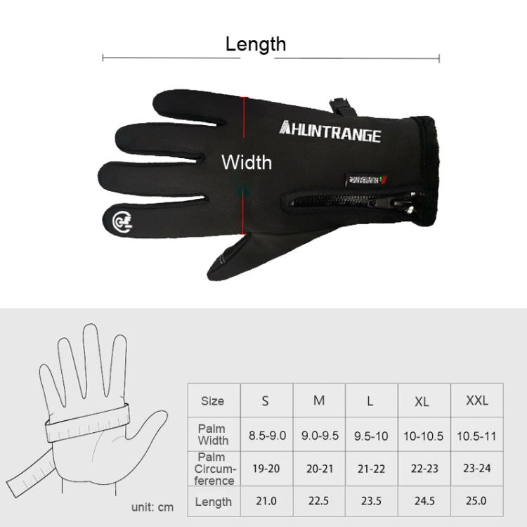 HUNTRANGE A022 Outdoor Waterproof Touch Screen Riding Keep Warm Gloves, Size: L(Black) by HUNTRANGE