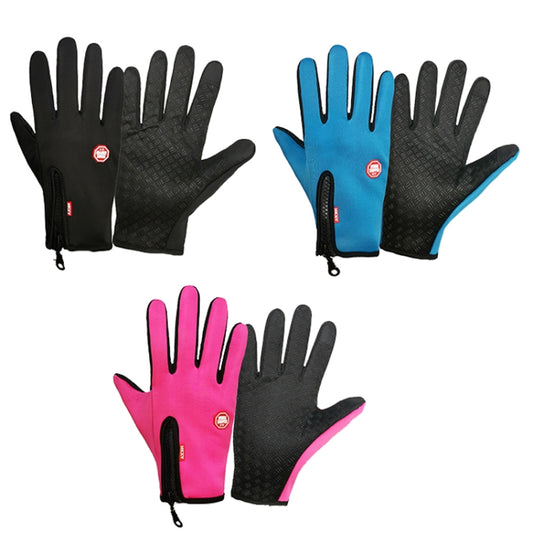 Winter Outdoor Riding Sports Waterproof Touch Screen Glove, Size: M(H041 Red) by bashfashion