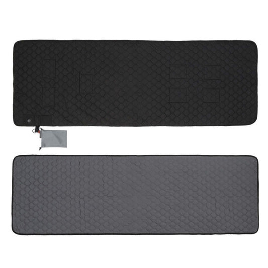 Winter USB Rechargeable Smart Seven Zone Heating Anti-cold Sleeping Bag Pad(Black Gray) by bashfashion