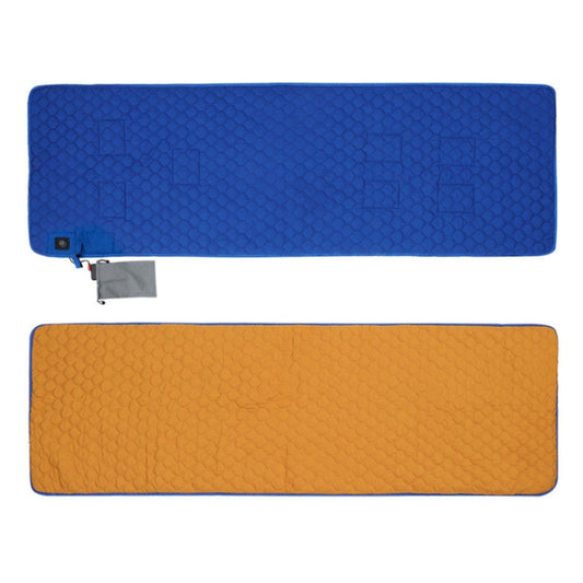Winter USB Rechargeable Smart Seven Zone Heating Anti-cold Sleeping Bag Pad(Blue Orange) by bashfashion