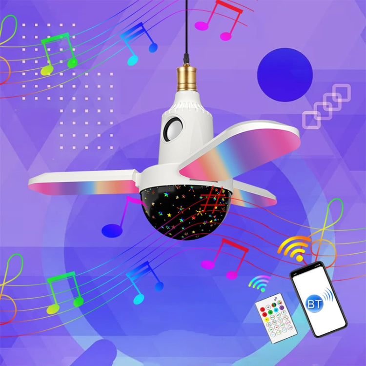 ZSCPH-001 40W Multifunctional Bluetooth RGB Colorful Three-Leaf Music Atmosphere Light, Size: S (Magic Ball) by bashfashion