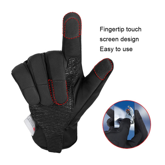 A030 Winter Skiing Glove Riding Sports Touch Screen Keep Warm Gloves, Size: M(Black) by bashfashion