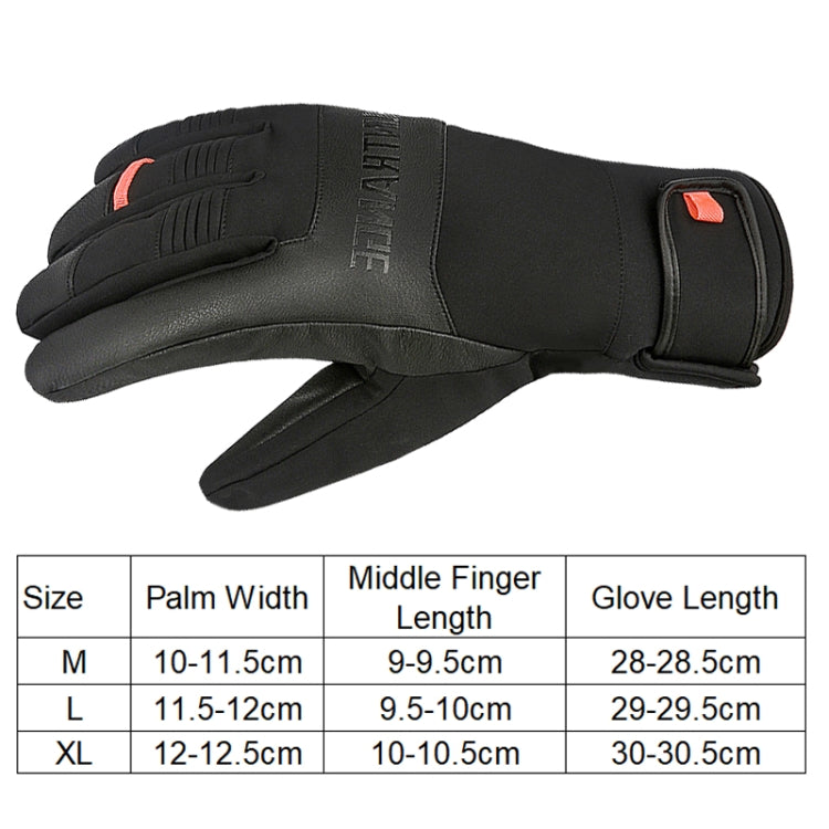 HUNTRANGE A055 Waterproof Riding Sports Touch Screen Keep Warm Gloves, Size: XL(Black) by HUNTRANGE