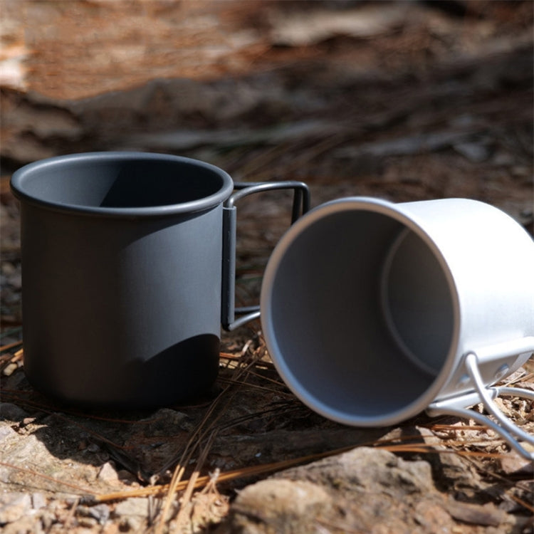 HK280 300ml Outdoor Camping Folding Water Cup Portable Aluminum Alloy Cup, Color: Black by bashfashion
