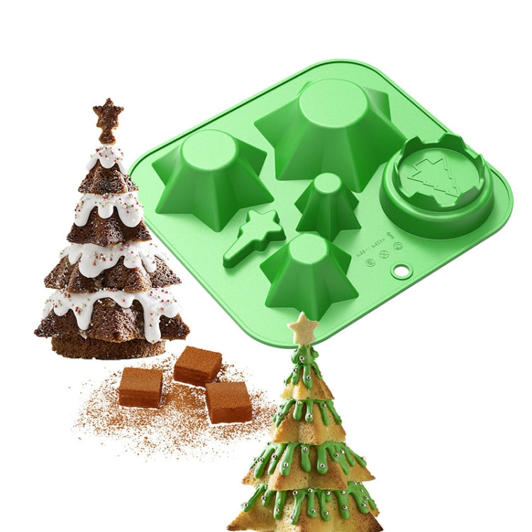 FF2569 Christmas Simulation Christmas Tree Mold Cake Mold Baking Tool, Style: 5 Even Light Gold by bashfashion