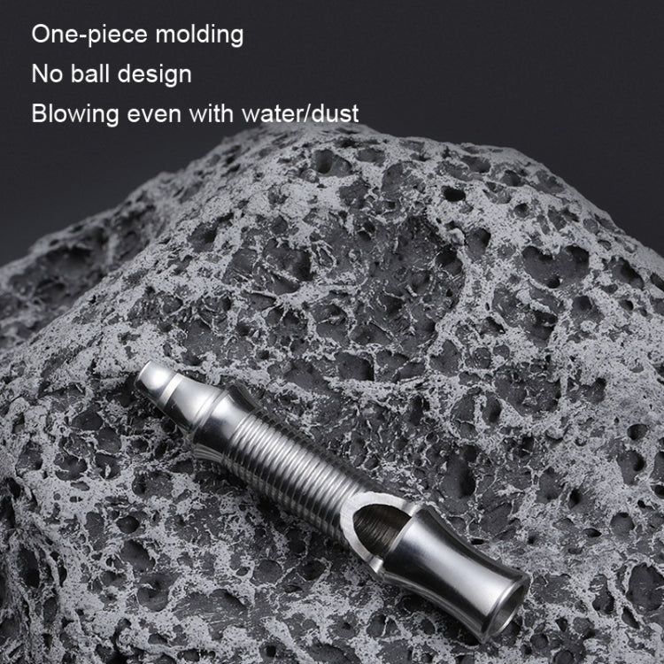 KS011 Stainless Steel Single Tube Outdoor Survivor Training High Frequency Whistle by bashfashion