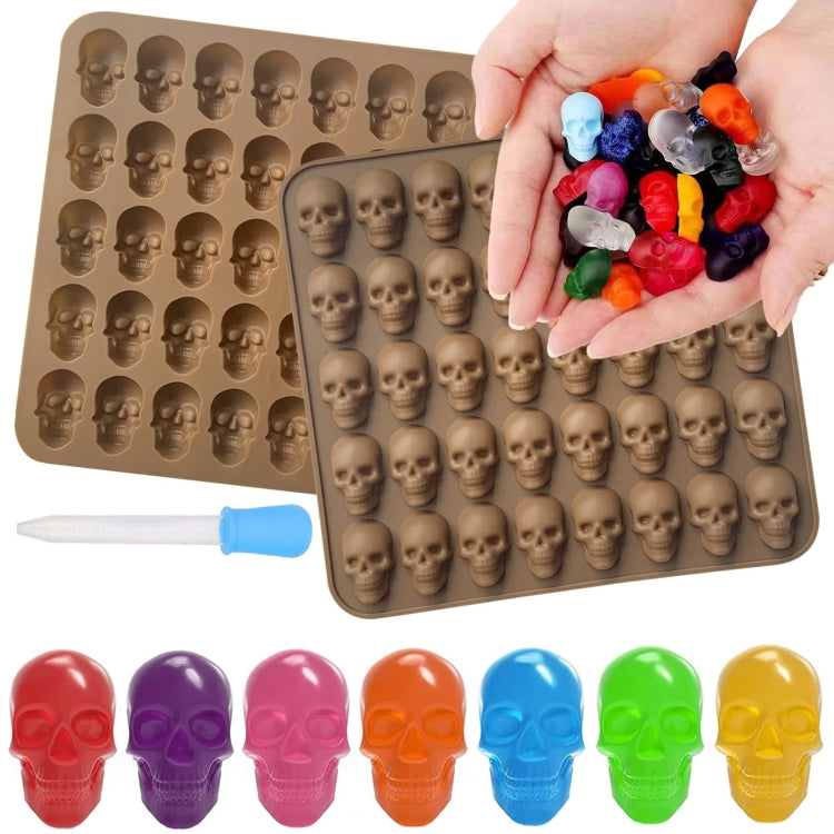 Silicone Barbecue Bakery Mold Skull Birthday Cake Baking Mold, Style: Coffee by bashfashion