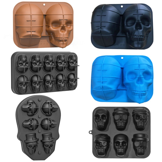 Silicone Barbecue Bakery Mold Skull Birthday Cake Baking Mold, Style: 6 Even by bashfashion