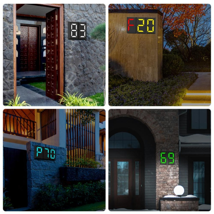 N766B DIY Solar Number Doorplate Lamp Outdoor Waterproof Wall Lights(White Light/Warm Light) by bashfashion
