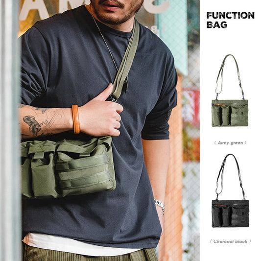 Maden TSS2201030 Multi Pocket Single Shoulder Messenger Crossing Bag(Carbon Black) by Maden