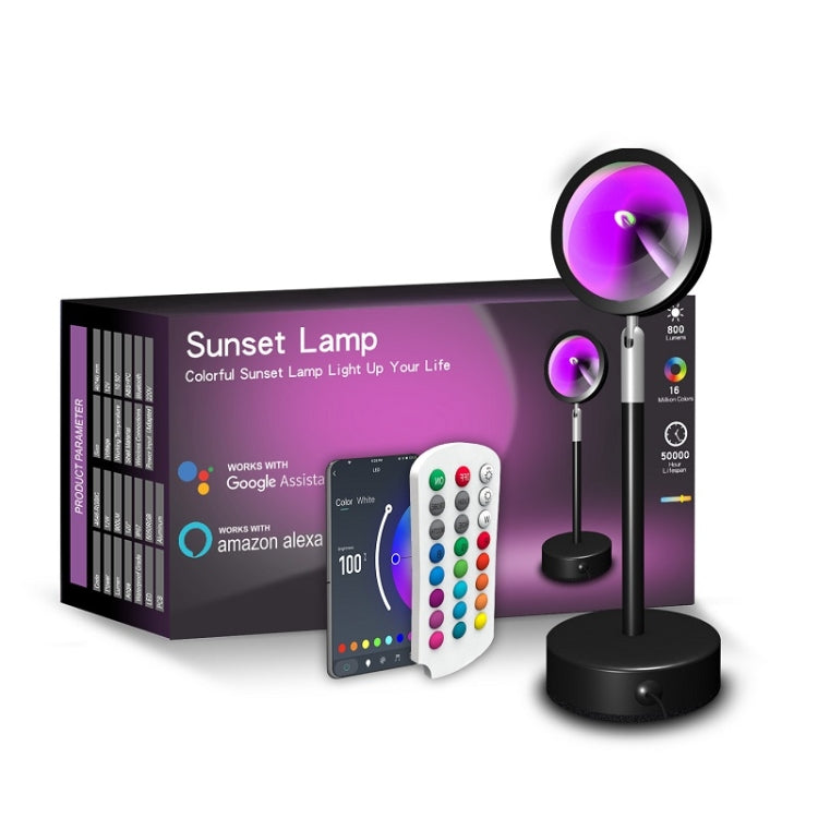 Sunset Background Remote Control RGB Floor Ambient Projection Light Bluetooth APP by bashfashion