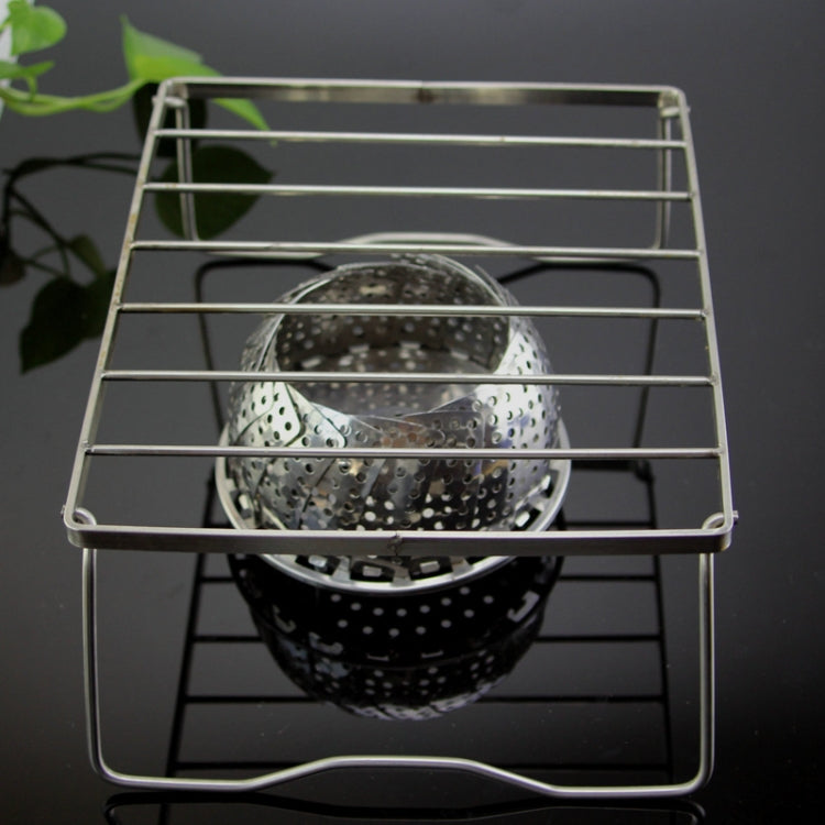 Outdoor Mini Portable Folding Grill Stainless Steel 304 Furnace Head Bracket, Size: 27.5x23.5x13cm by bashfashion