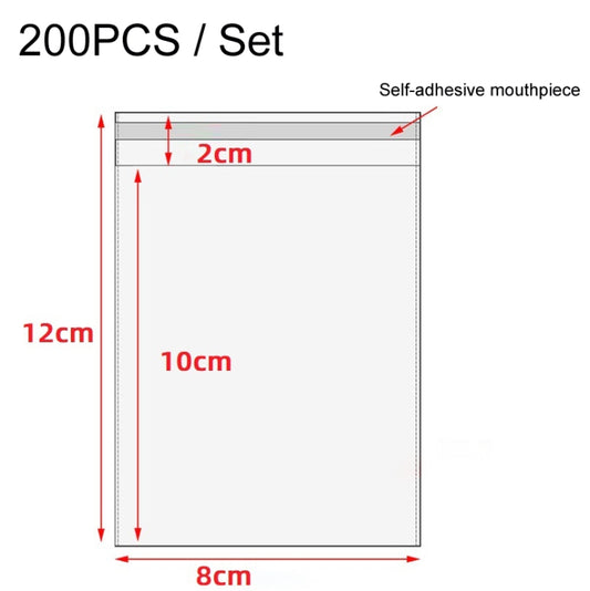 2 Sets CPE Matte Self -Sealed Bag Data Cable Phone Case Packaging Bag, Size: 8x12cm by bashfashion