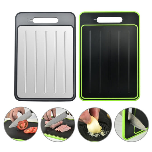 Multi-Functional Double-Sided Cutting Board Grinding Garlic With Knife Grinder(Black) by bashfashion