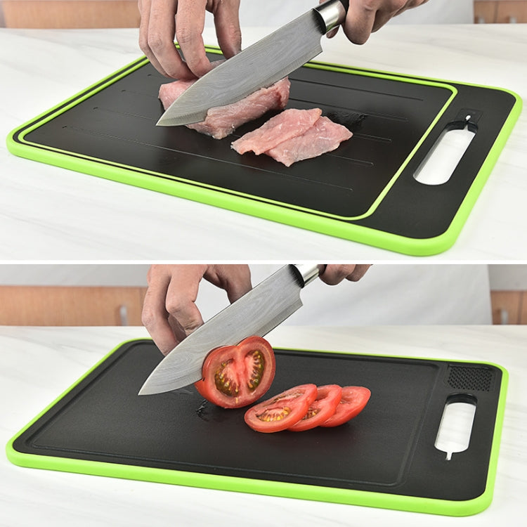 Multi-Functional Double-Sided Cutting Board Grinding Garlic With Knife Grinder(Black) by bashfashion