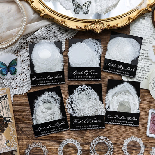 1 Sets Sun Moon Stars Vintage Lace Children Handbook Material(The Stars Are Dotted) by bashfashion