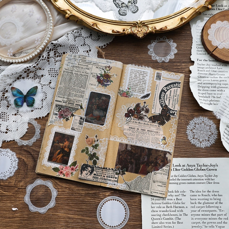 1 Sets Sun Moon Stars Vintage Lace Children Handbook Material(Star Arch Of The North Star) by bashfashion