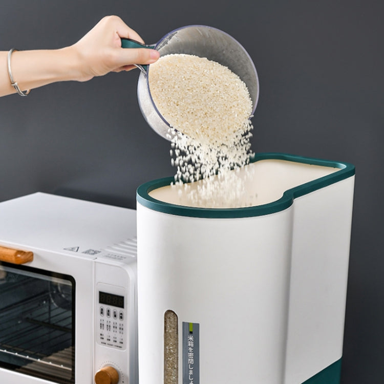 One Button Press Insect Proof Sealed Moisture Proof Fresh Rice Storage Bin, Size: 5 KG(Grey) by bashfashion