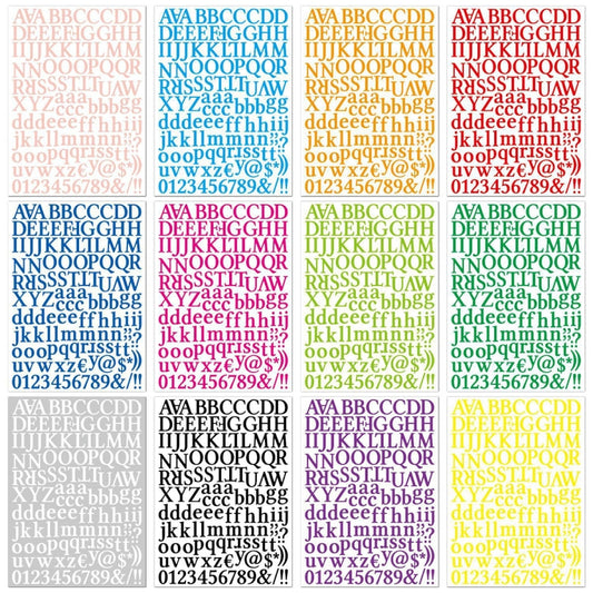 10 PCS Waterproof Alphabet DIY Handbook Sticker Gift Decoration Office Sticker(Yellow) by bashfashion