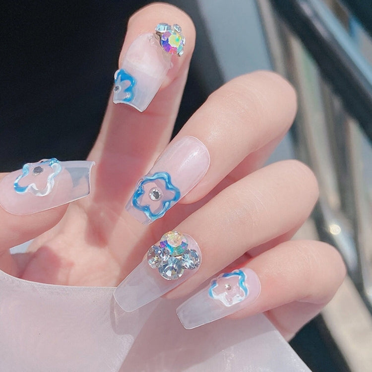 20 PCS Nail Jewelry Stacked Diamond Nail Sticker Accessories(H524 Large AB) by bashfashion