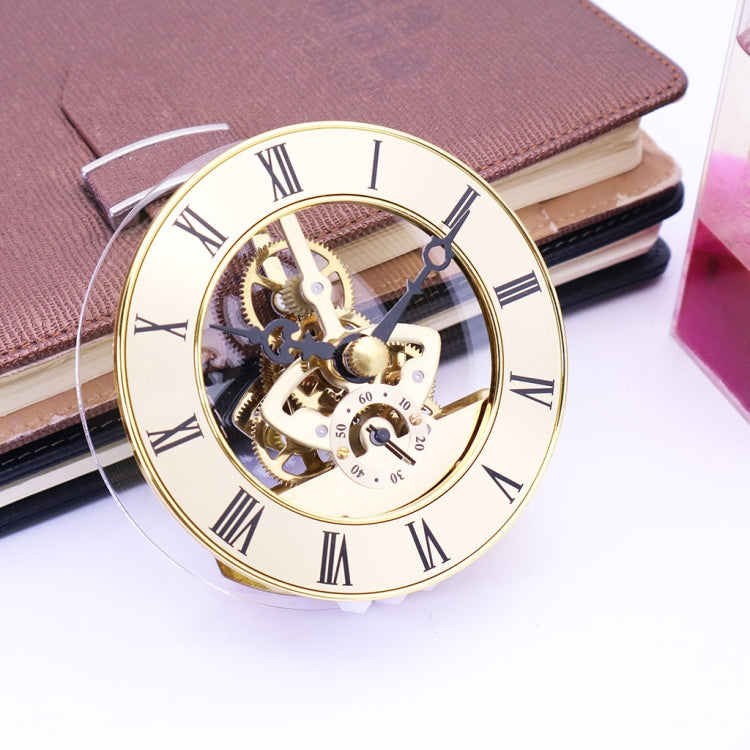 Metal See-through Quartz Clock Gear Clock DIY Accessories 86mm Golden Movement by bashfashion