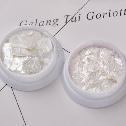 10 Boxes Velvet Shells Mica Piece Nail Stickers Nail Sequins Jewelry(01 Fragments) by bashfashion