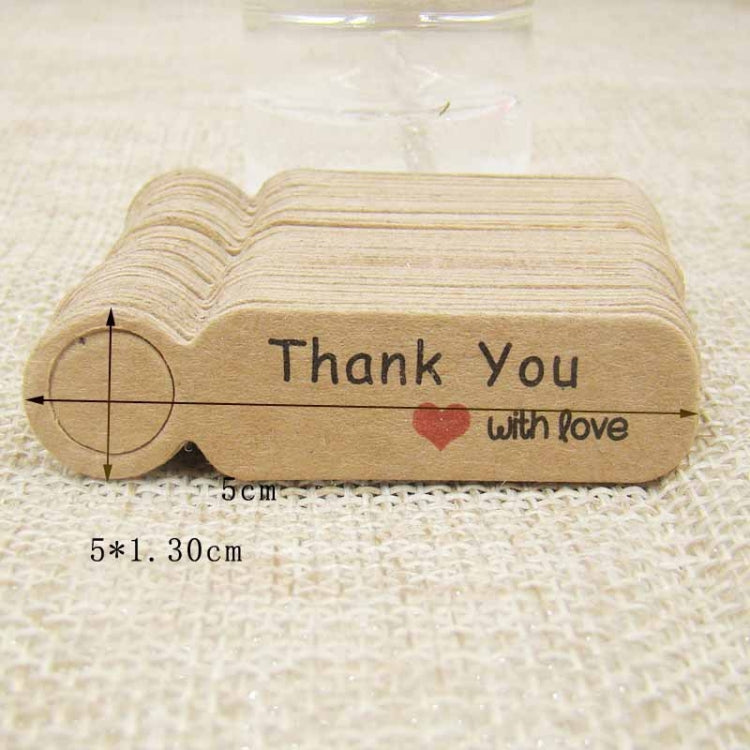 100pcs /Set Small Retro Baking Label DIY Jewelry Price Tag Bookmark Gift Card, Specification: Thankyou White by bashfashion
