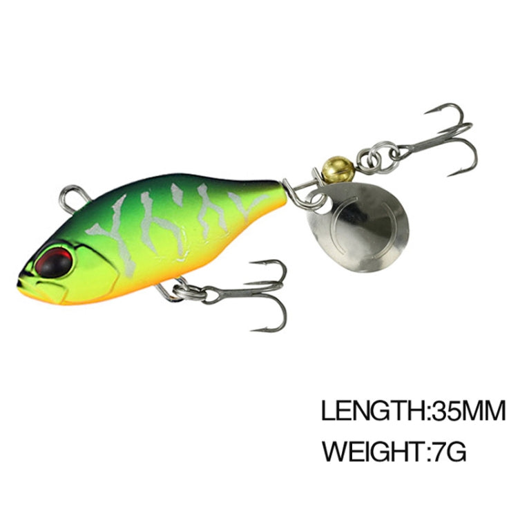 2pcs Luya Bait Shenshui VIB With Metal Tablets Fake Bait Tiller Mouth Bass Bionic Fishing Bait(E) by bashfashion
