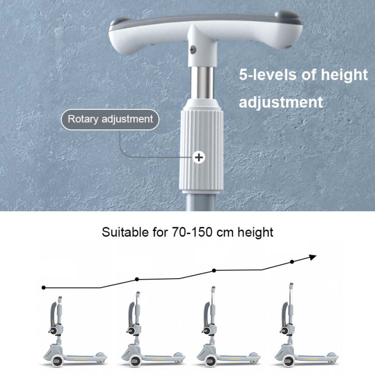 MIJIAQI 01 3 In 1 Multifunctional Foldable Children Scooter with Music and Lights, Spec: Gray by MIJIAQI