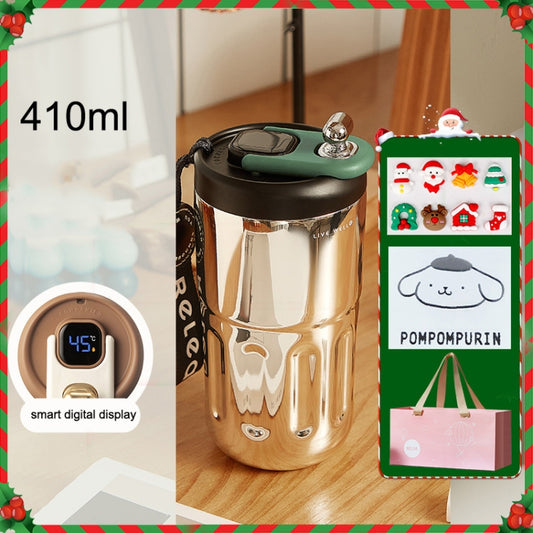 Relea JV012237 Portable Stainless Steel Coffee Insulation Cup, Style: Digital Model+Christmas Gift Bag (Black) by bashfashion