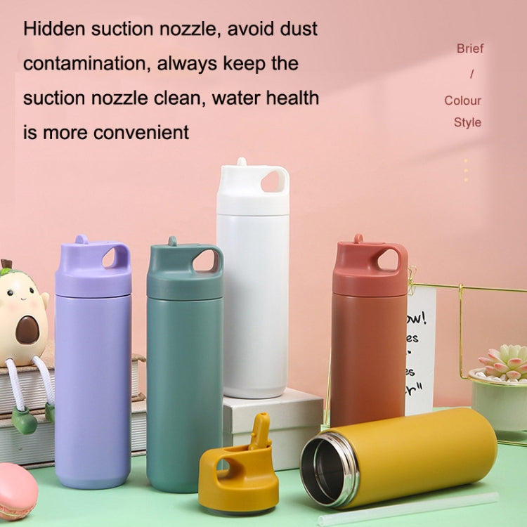 Spray Paint 304 Stainless Steel Insulation Cup Portable Outdoor Sports Cup(Peacock Green) by bashfashion