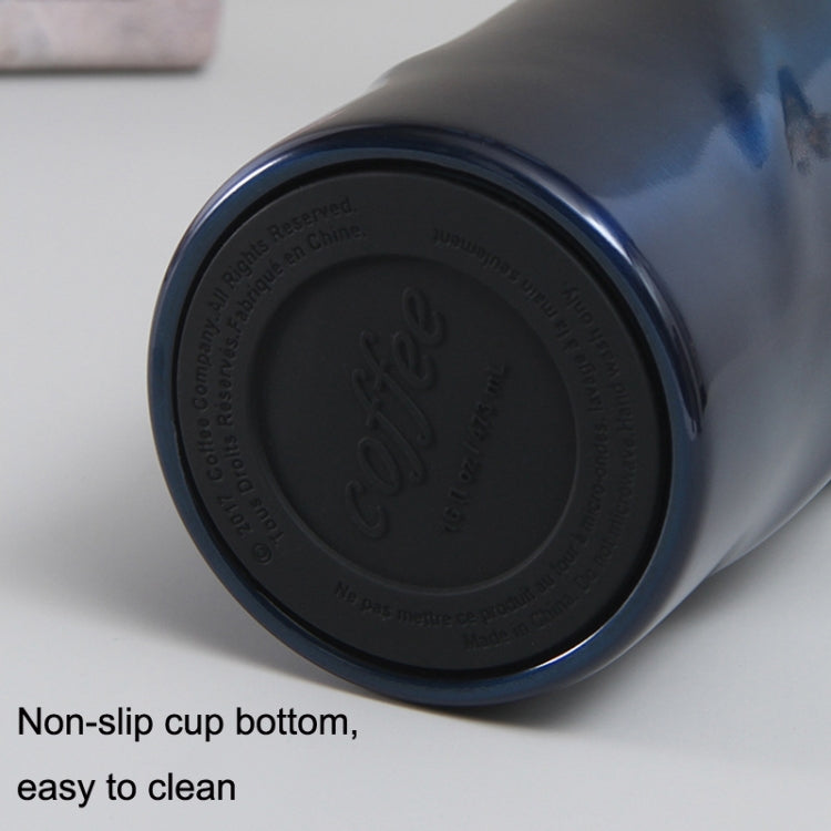 Stainless Steel Thread Insulation Cup Creative Alien Rotation Cup(Blue Dark Gradient) by bashfashion