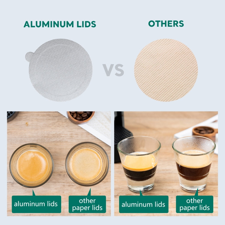 120 PCS / Bag iCafilas Disposable Coffee Capsule Aluminum Foil Self-adhesive Closure Film by iCafilas