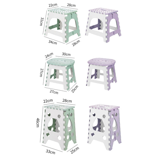 Convenient Folding Home Outdoor Thickened Portable Stool, Color: Violet Small by bashfashion