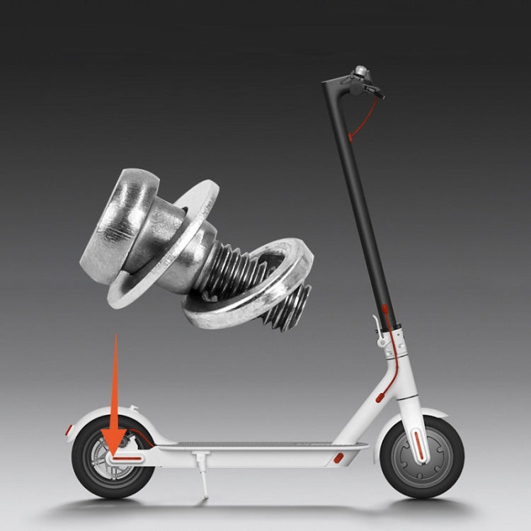 For Xiaomi Mijia M365/PRO 5pcs Scooter Rear Wheel Fixing Screws(White) by bashfashion