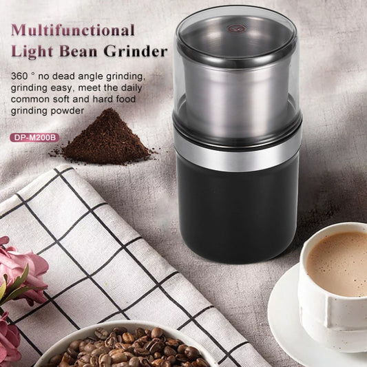 M200B Electric Mini Coffee Grinder Grain Bean Grinding Machine, Spec: UK Plug(Black) by bashfashion
